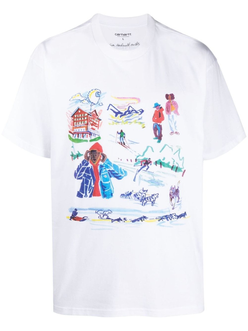 graphic-print organic cotton T-shirt 1