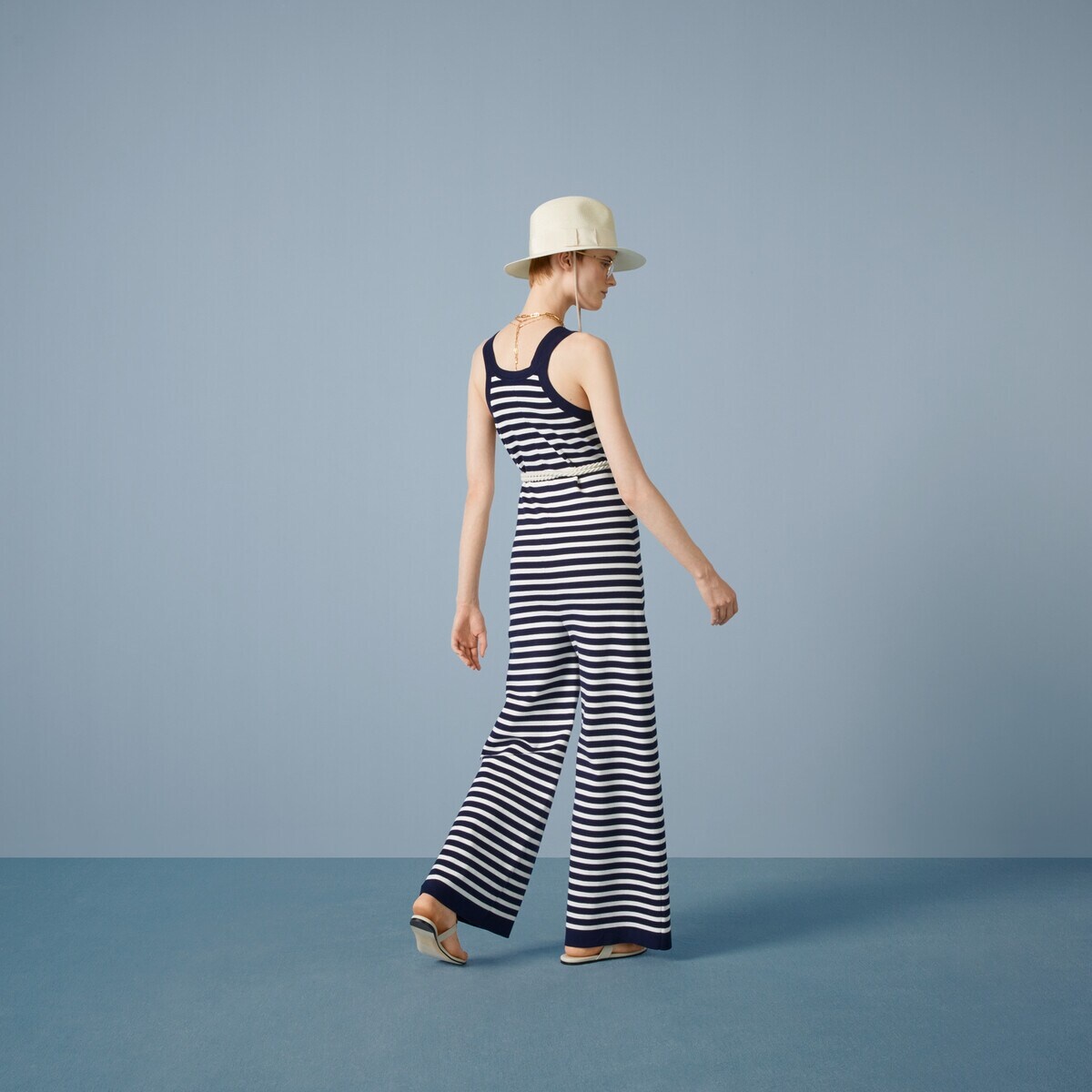 Striped cotton jumpsuit - 6
