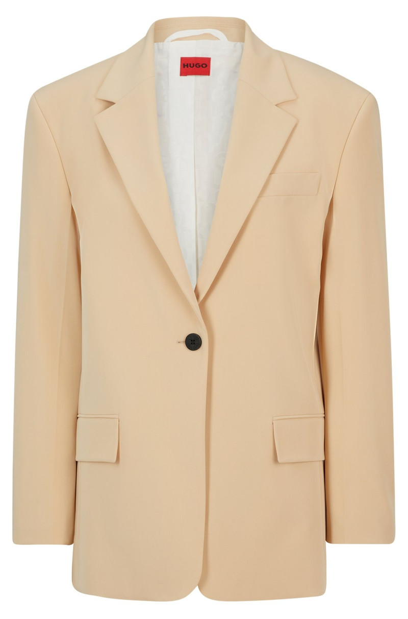 OVERSIZE-FIT JACKET IN STRETCH FABRIC WITH SINGLE BUTTON 1