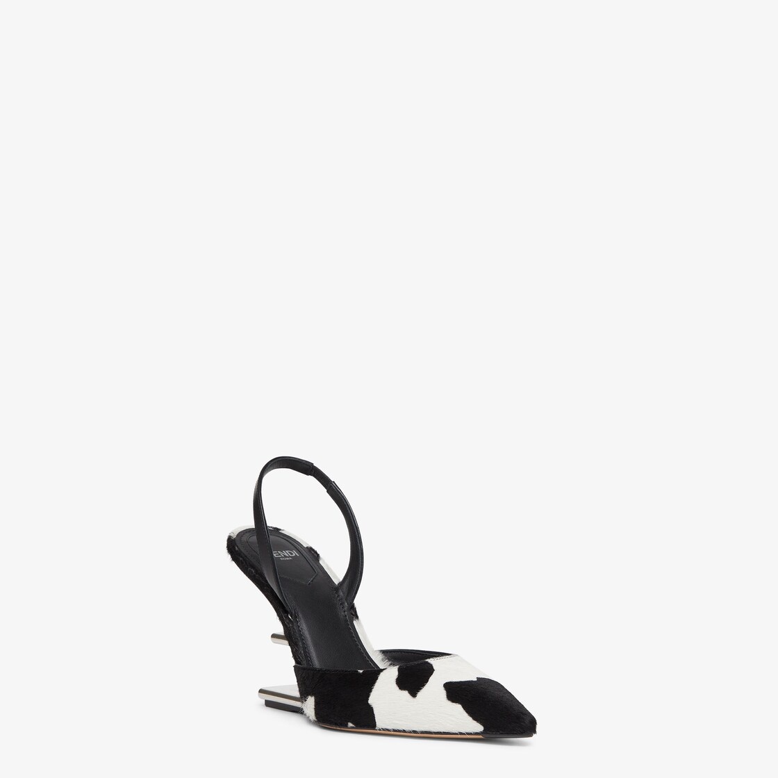 Spotted pony hair high-heeled slingbacks - 2