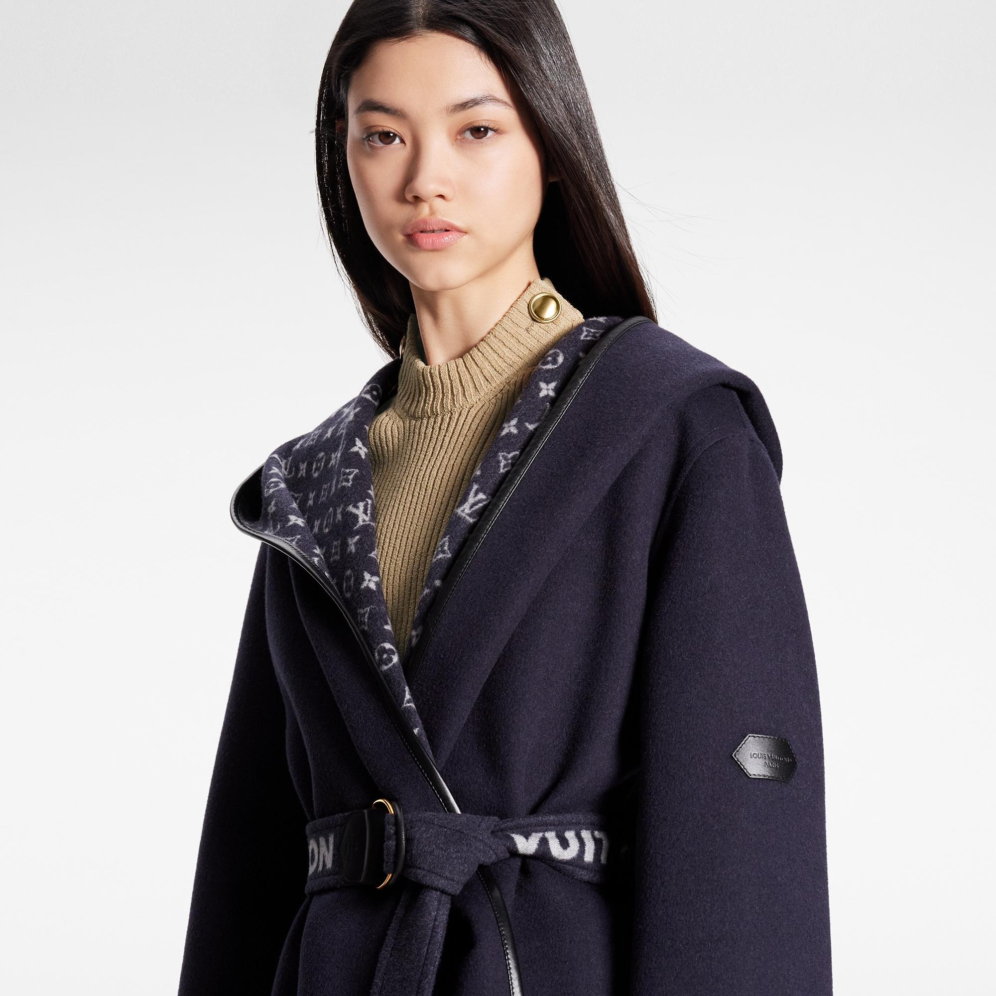 Signature Double Face Hooded Wrap Coat - 2
