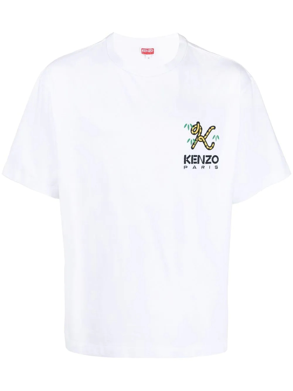 logo-embroidered cotton T-shirt - 1