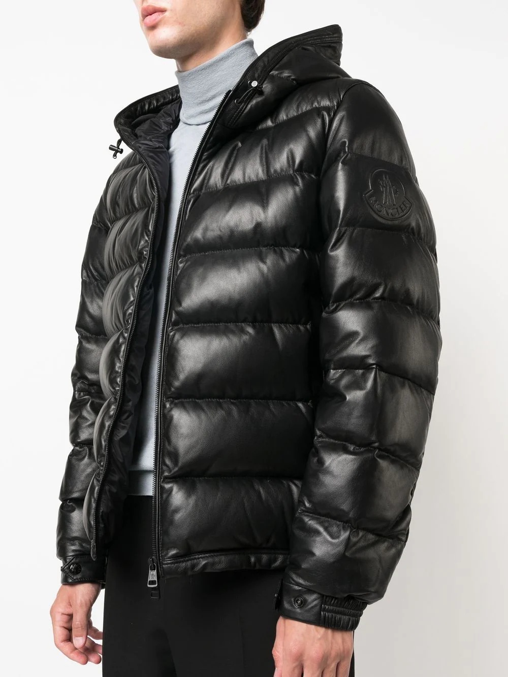 hooded zip-up padded jacket - 5