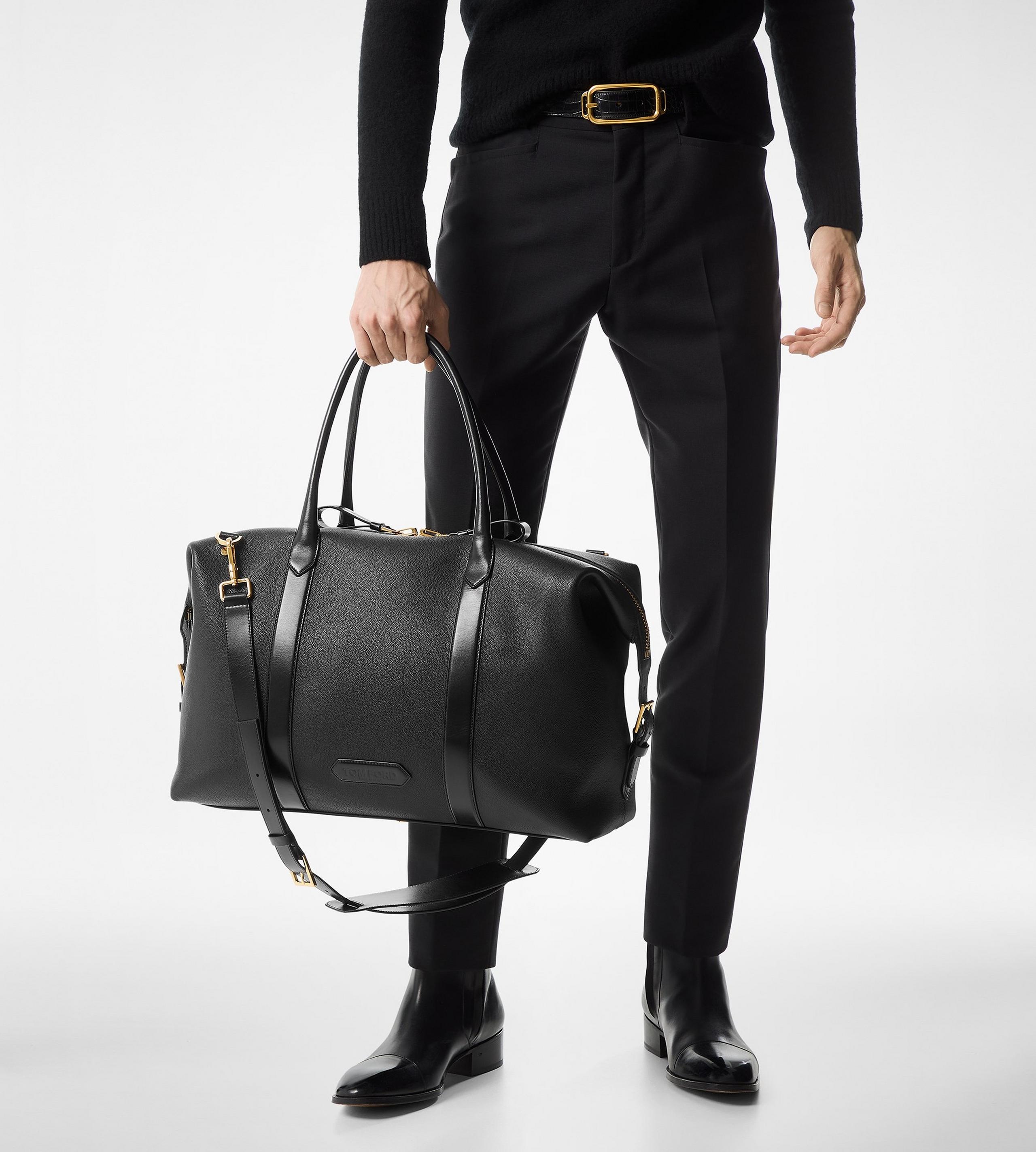 SMOOTH LEATHER SIDE BUCKLE HOLDALL - 5