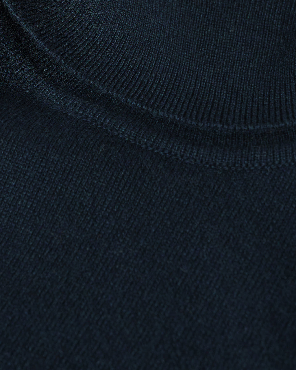 Classic Cashmere Green Roll Neck Jumper - 6