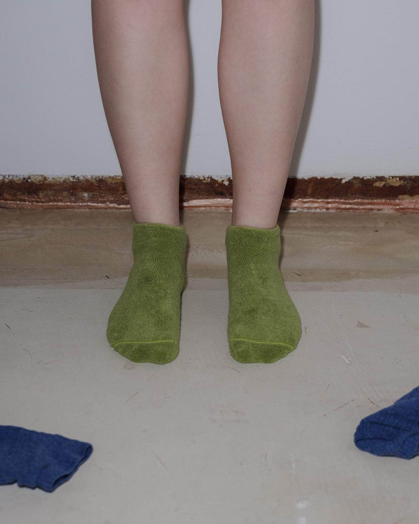 Buckle Ankle Socks - Textured Organic Cotton - 1