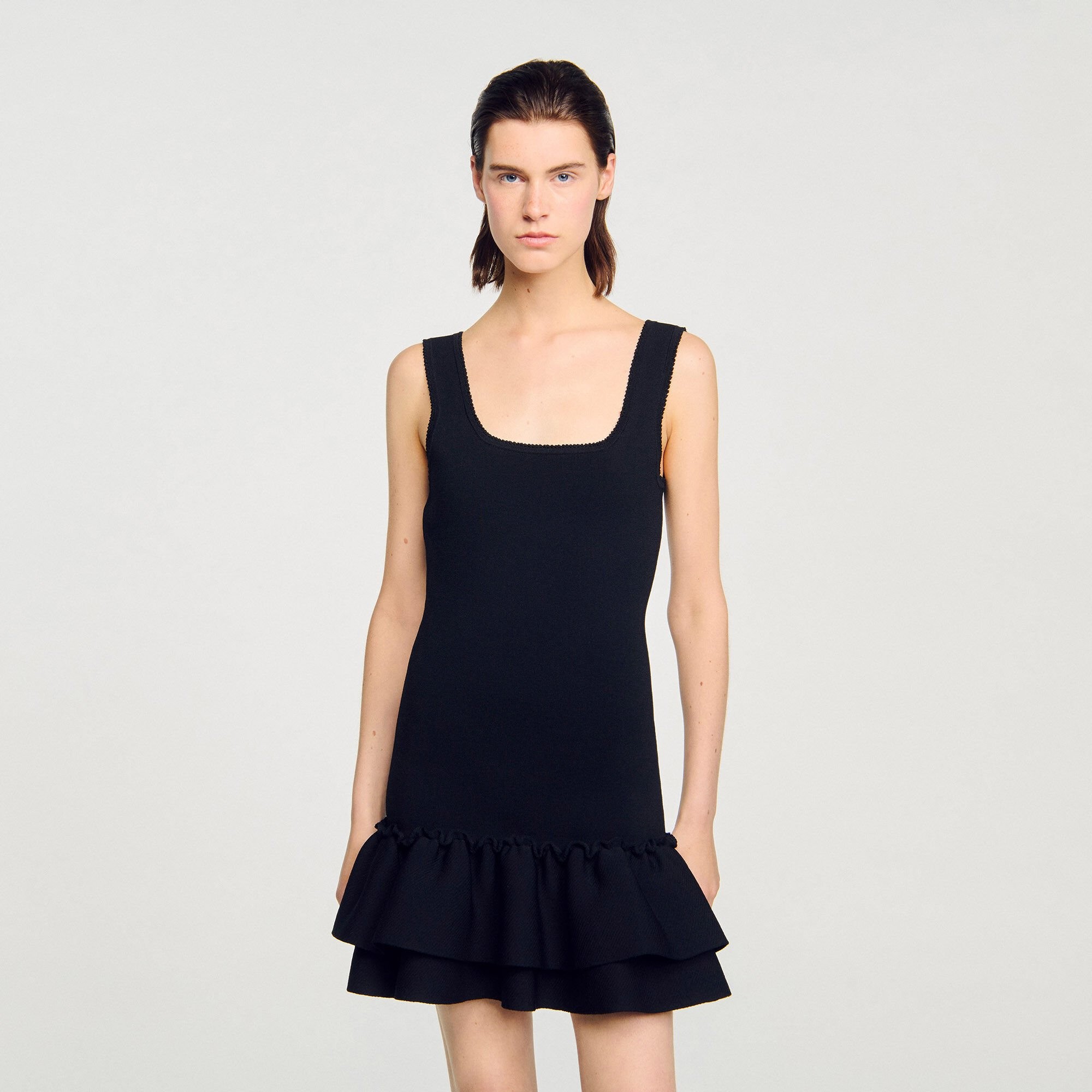 MINI KNIT DRESS WITH RUFFLES - 4