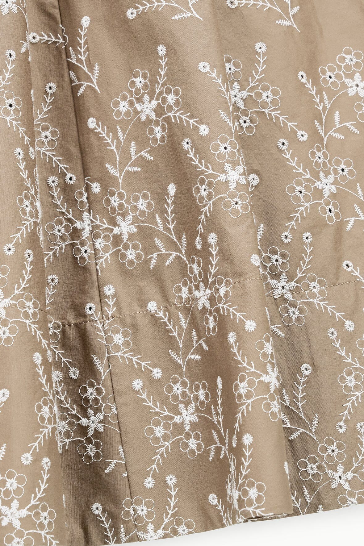 STAUD WELLS DRESS TAUPE EMBROIDERY - 9