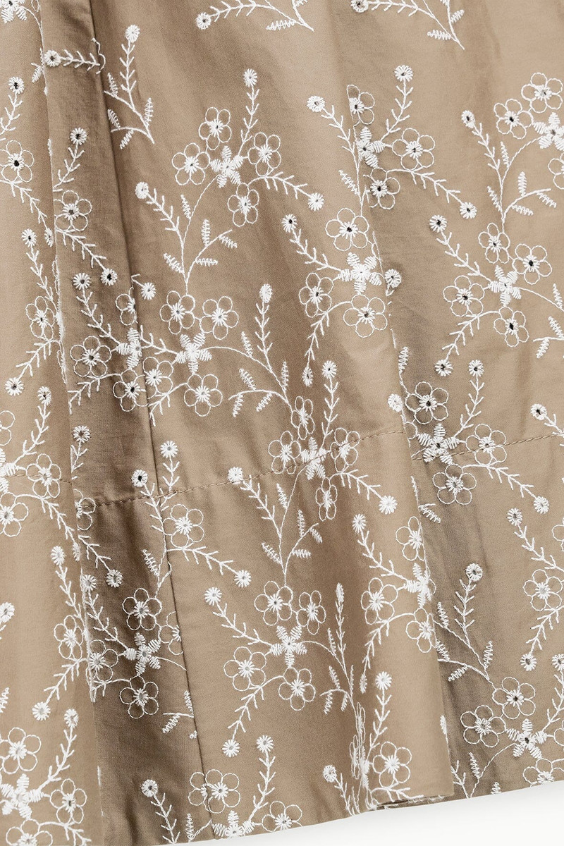 STAUD WELLS DRESS TAUPE EMBROIDERY 9