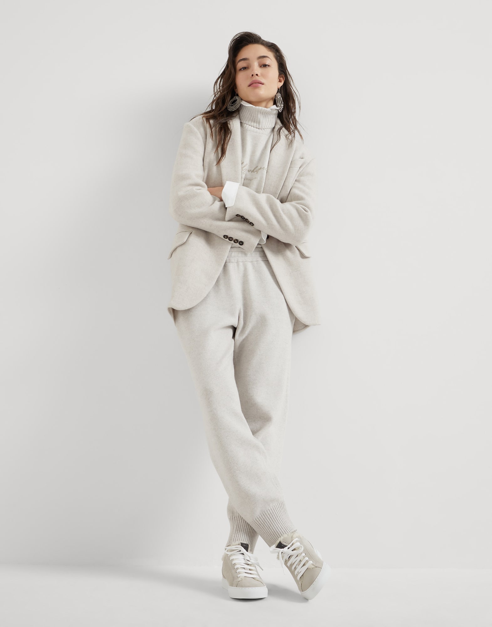 Suede sneakers with shearling lining and precious detail - 4