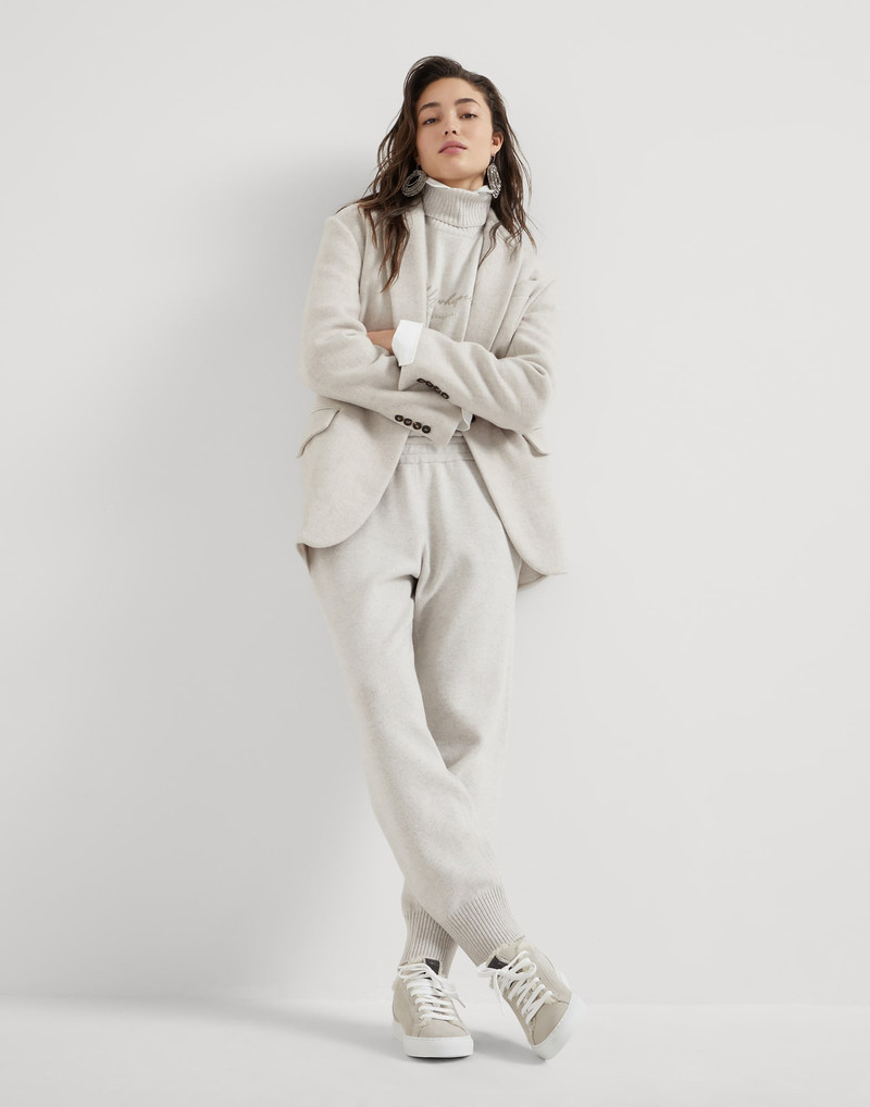 Suede sneakers with shearling lining and precious detail 4