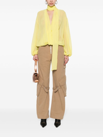 Blumarine chiffon-crepe silk blouse outlook