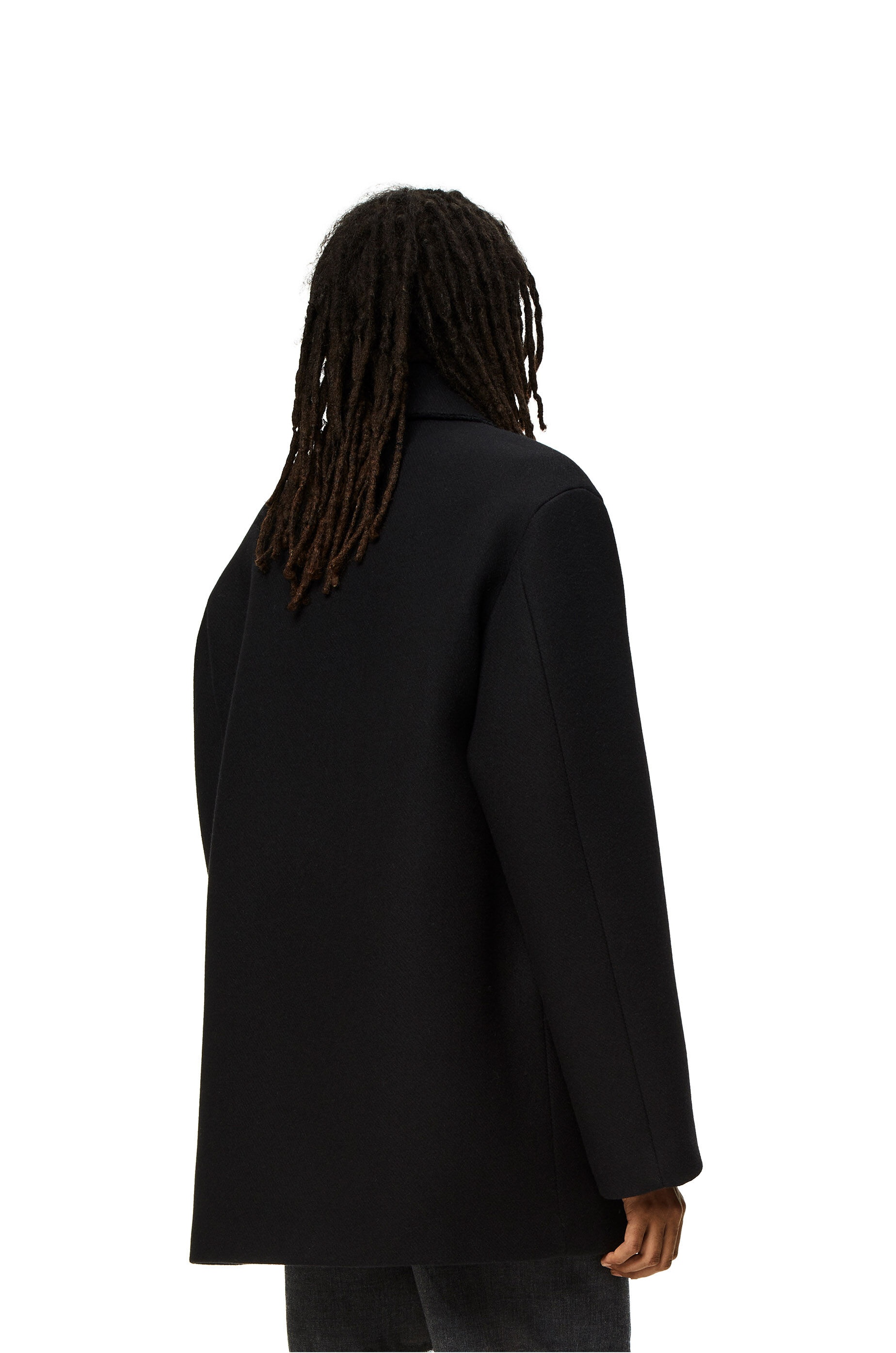Relaxed peacoat in wool - 4
