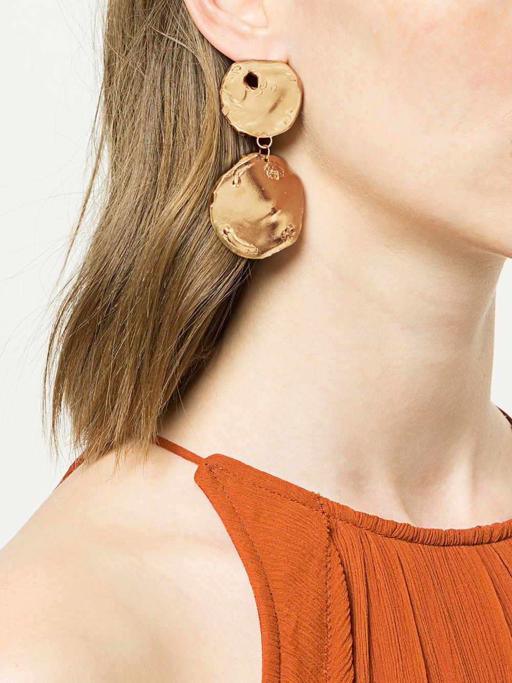 drop plate earring - 2
