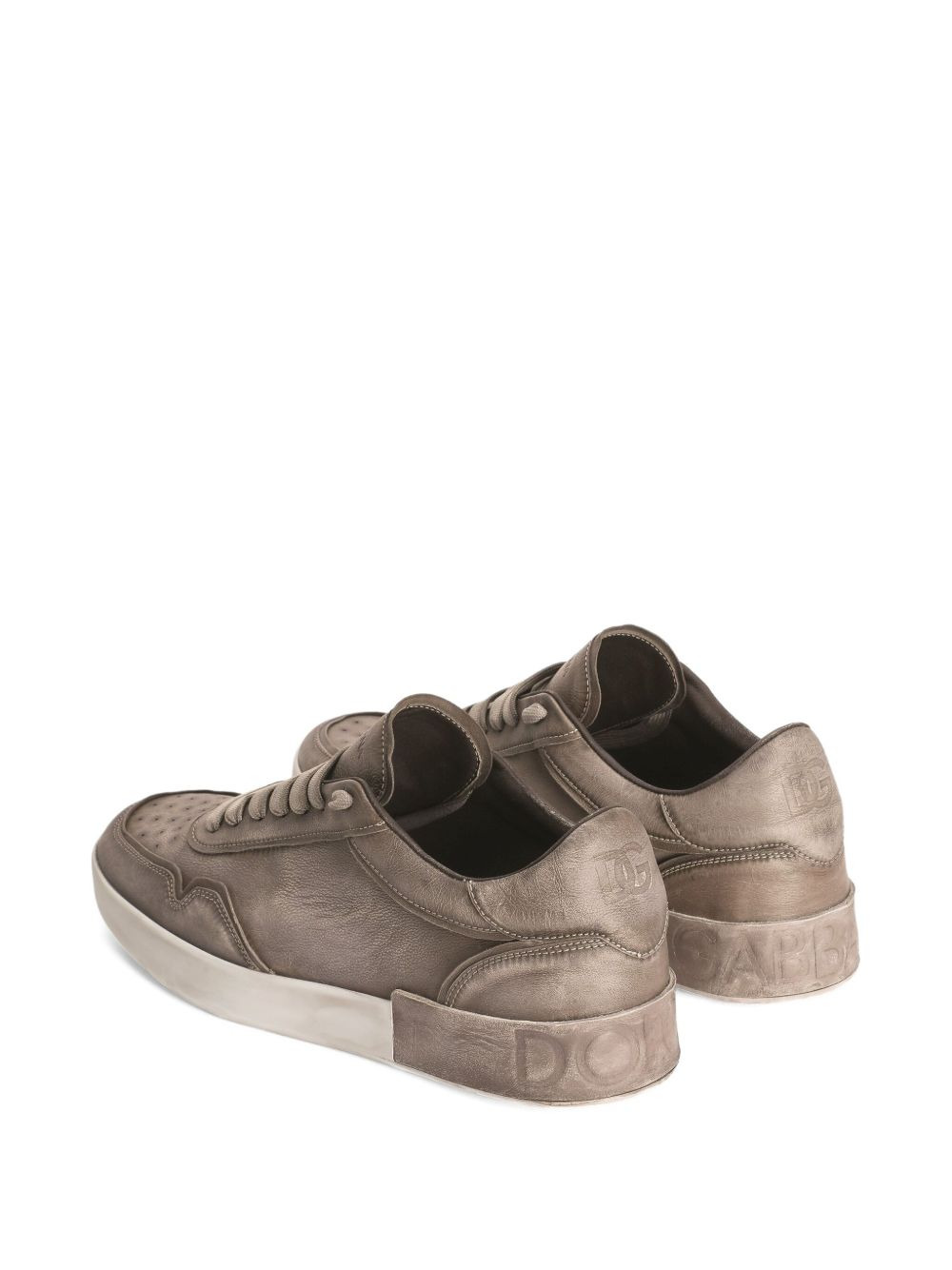 Portofino leather lace-up trainers - 4