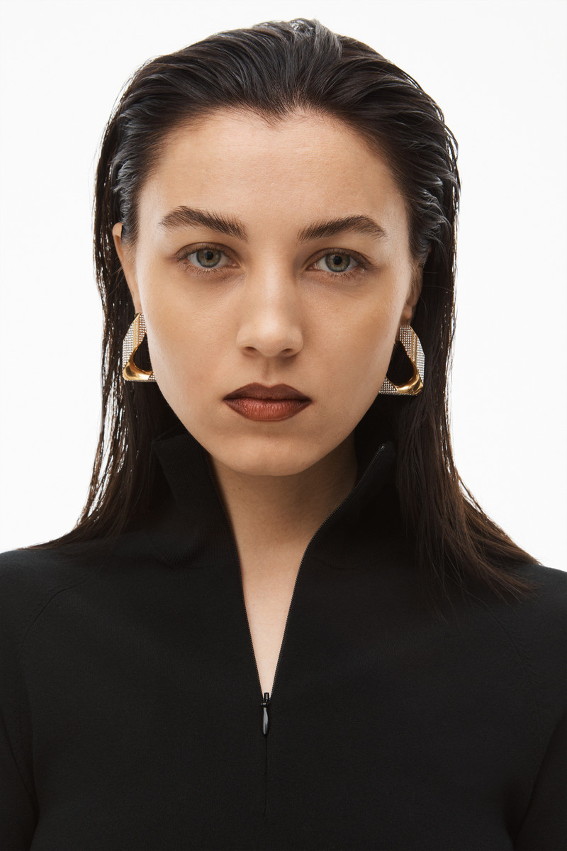 CRYSTAL CHAIN LINK EARRINGS 3