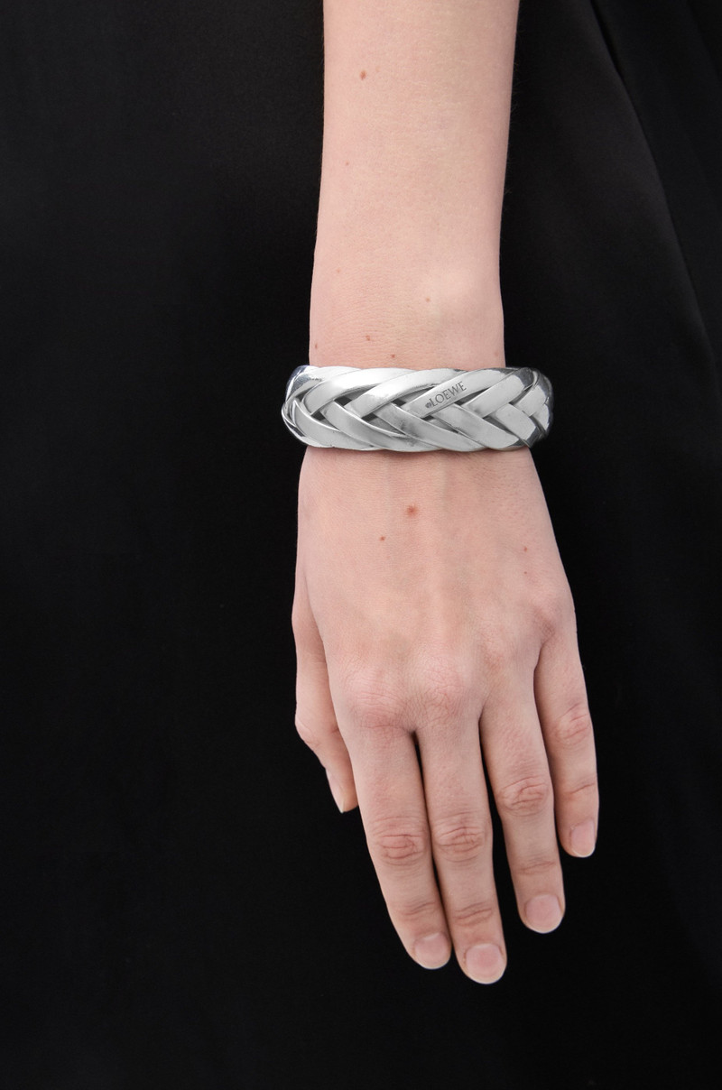 Loewe Large braided cuff in sterling silver outlook