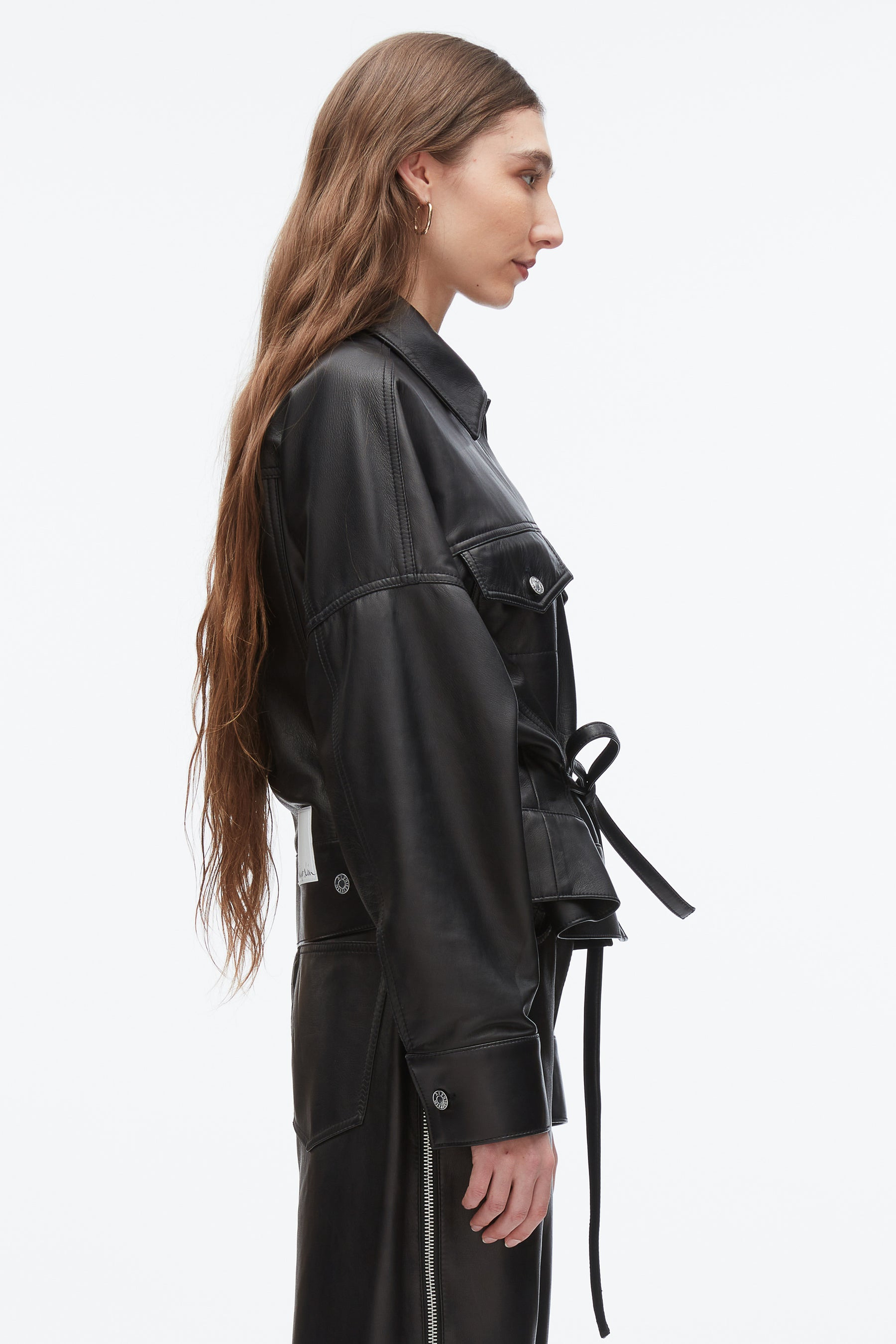 Leather Boxy Jacket - 4