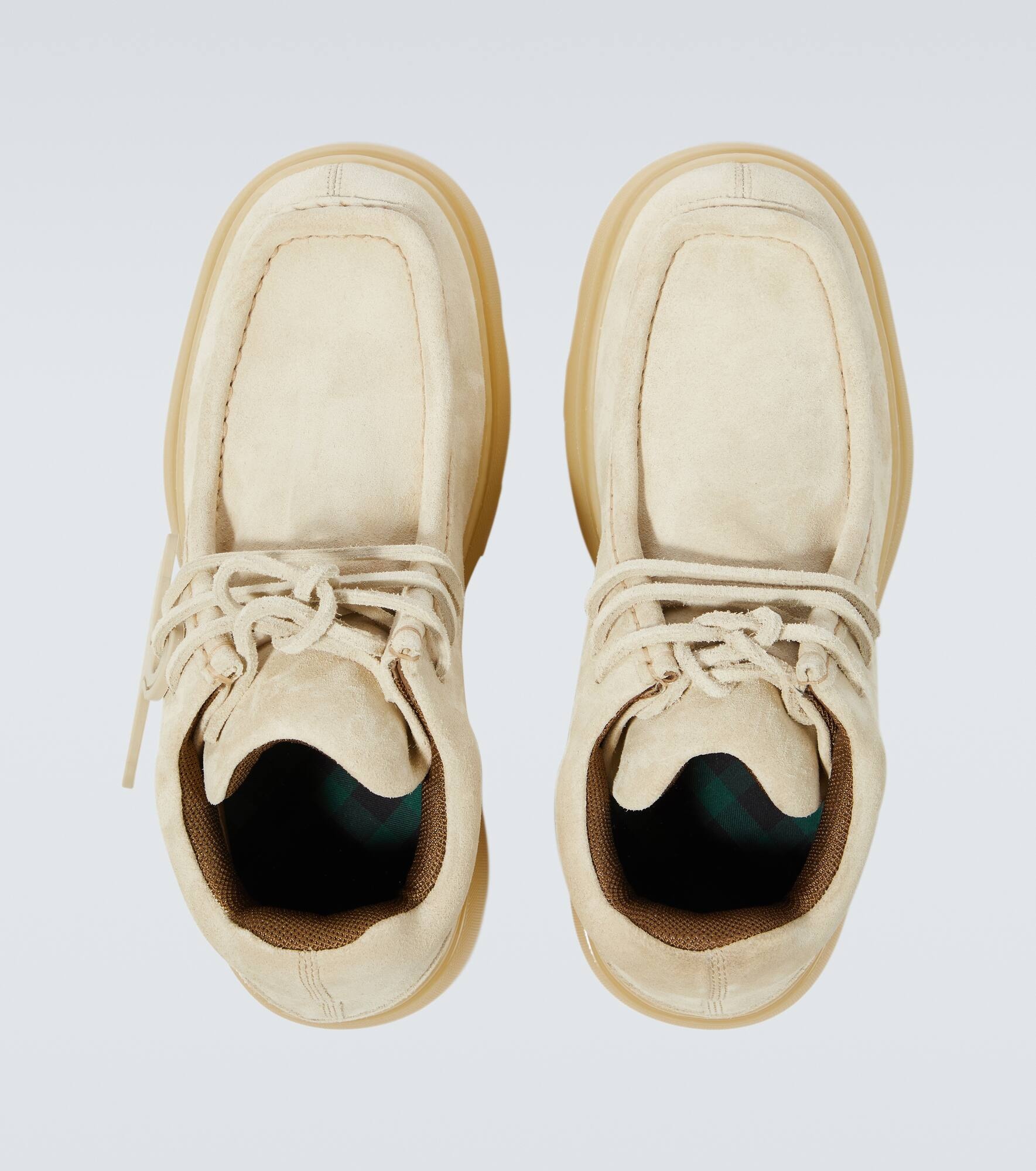 Creeper suede lace-up shoes - 4