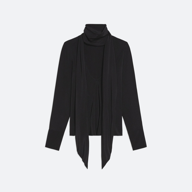 SCARF SILK BLOUSE - 1