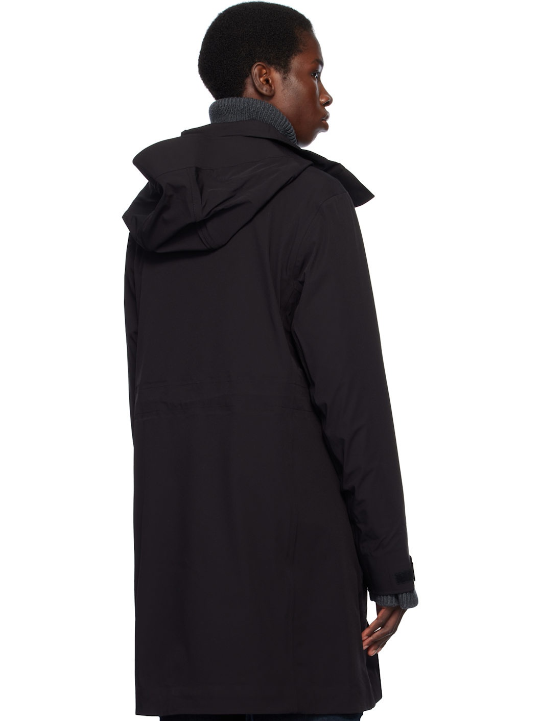 Black Cardero Rain Coat - 3
