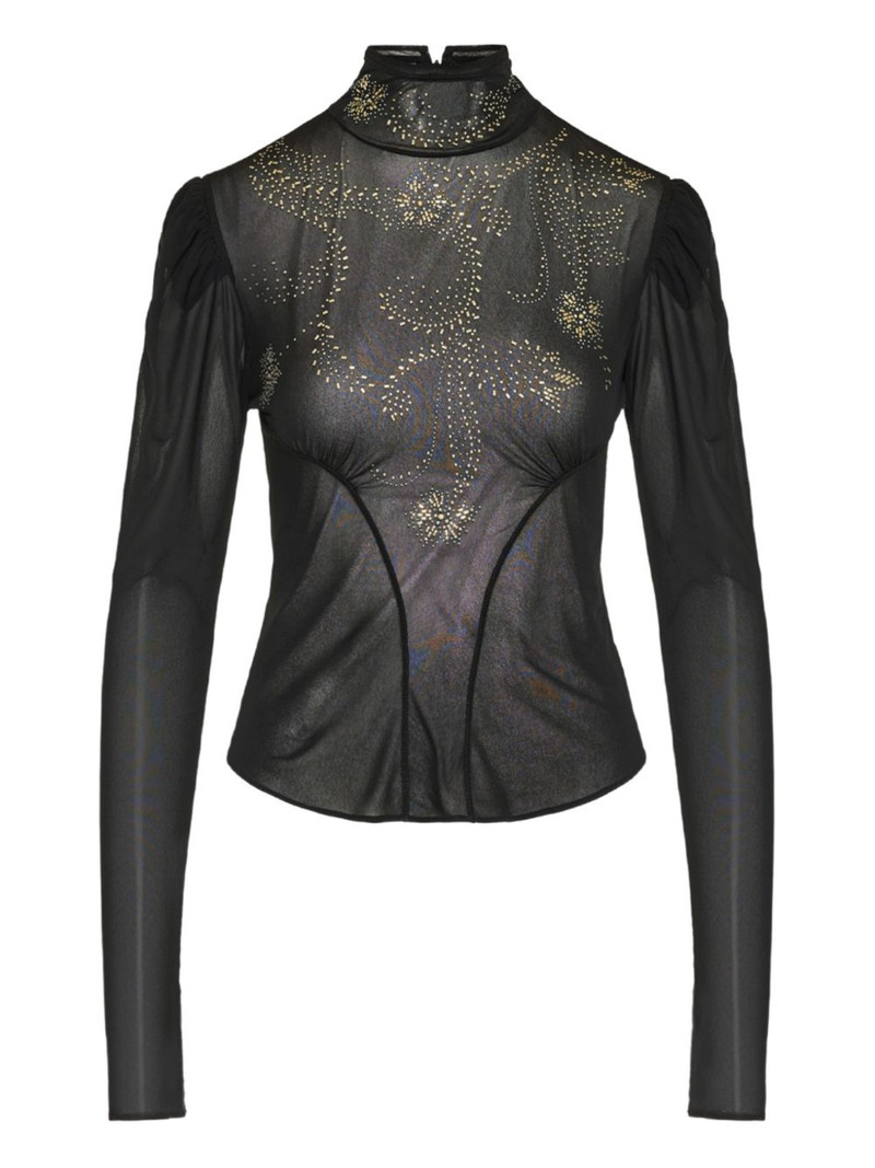 beaded long-sleeved top 1