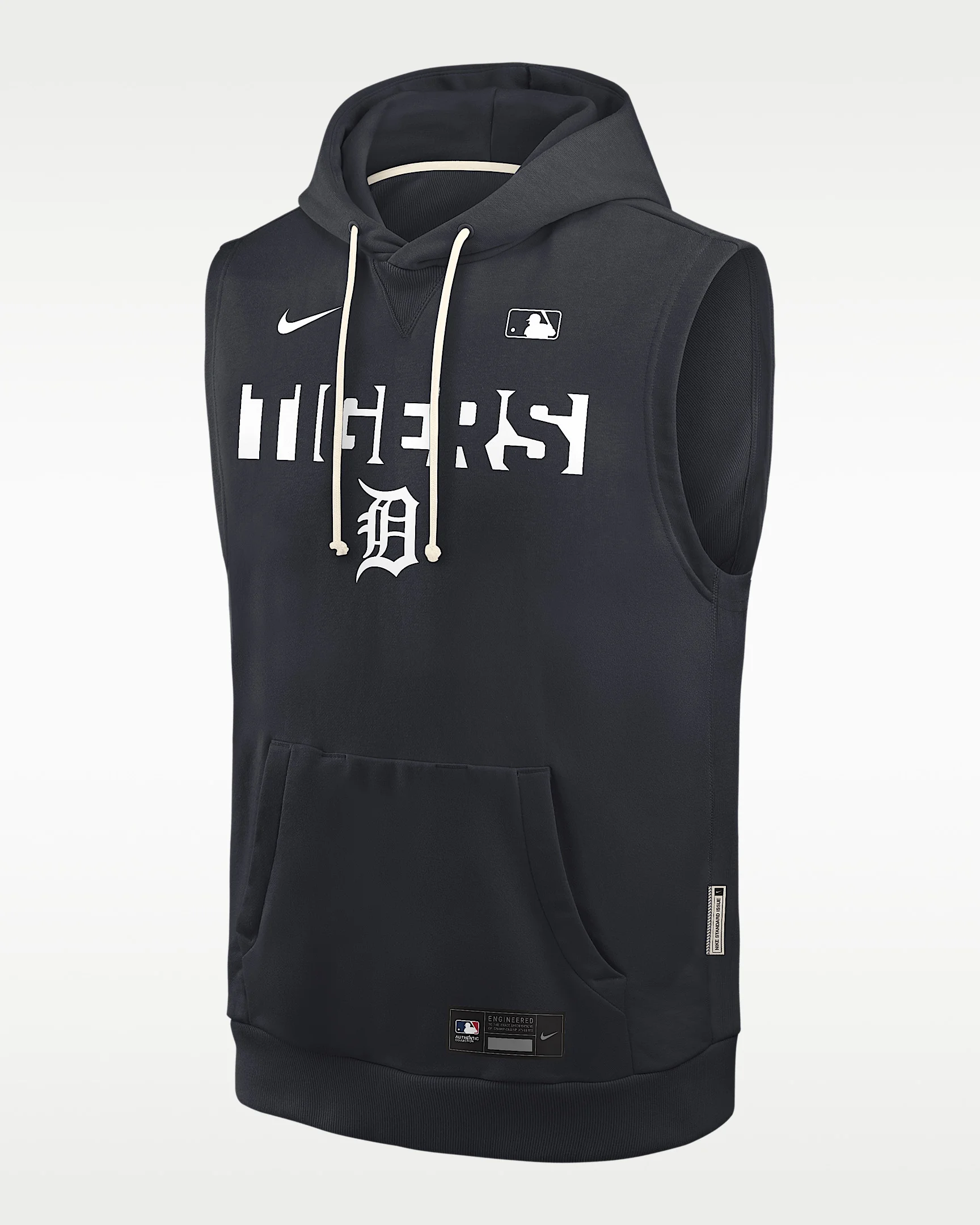 Detroit Tigers Authentic Collection Standard Issue Men's Nike Dri-FIT MLB Sleeveless Pullover Hoodie - 1