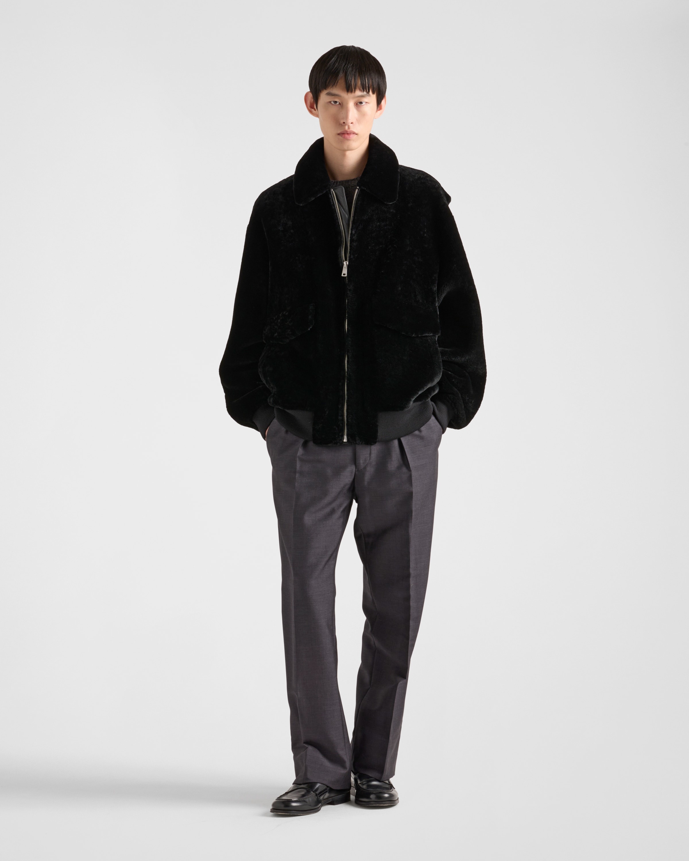 Shearling bomber jacket - 2