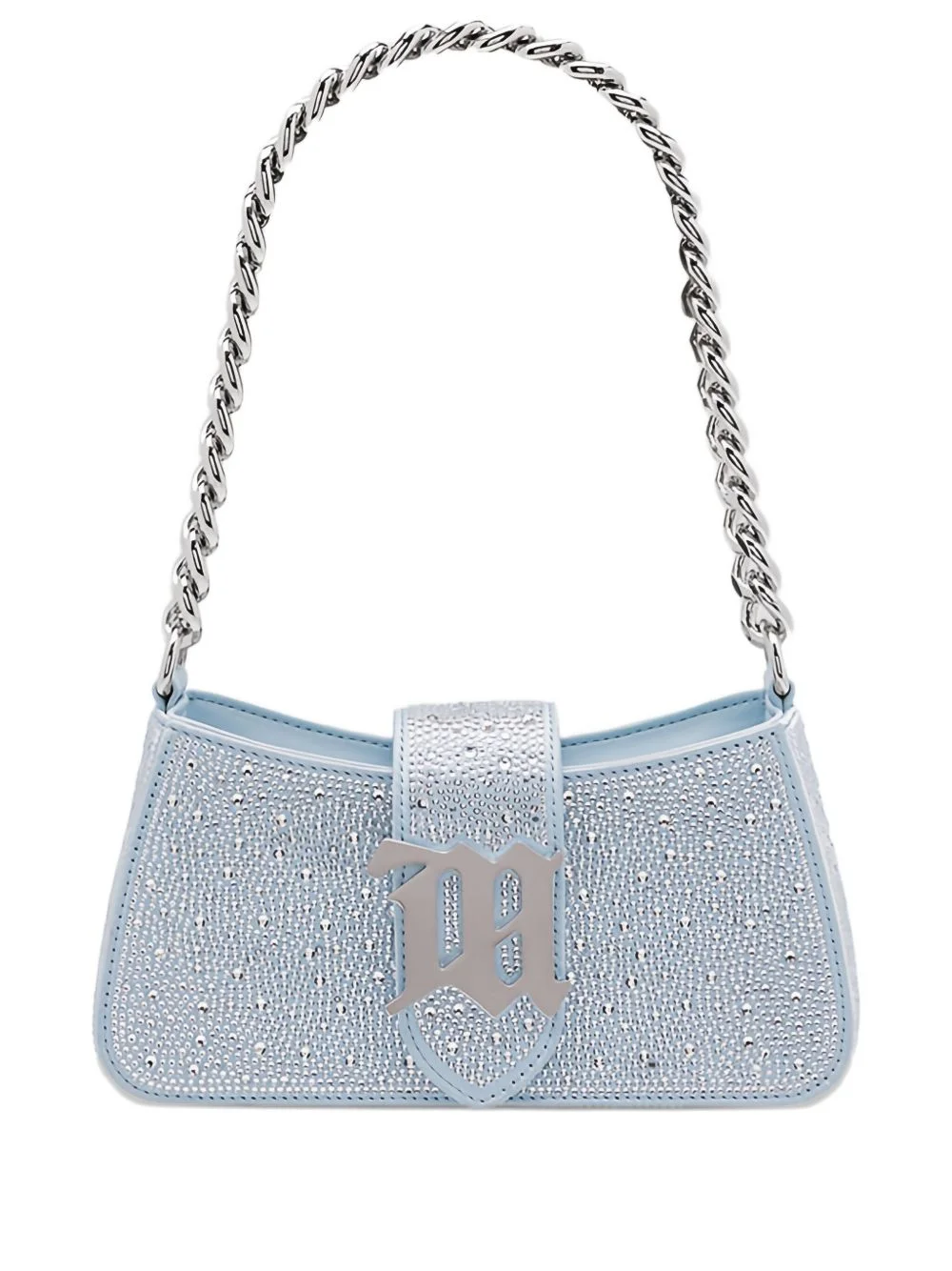 crystal-detail shoulder bag - 1