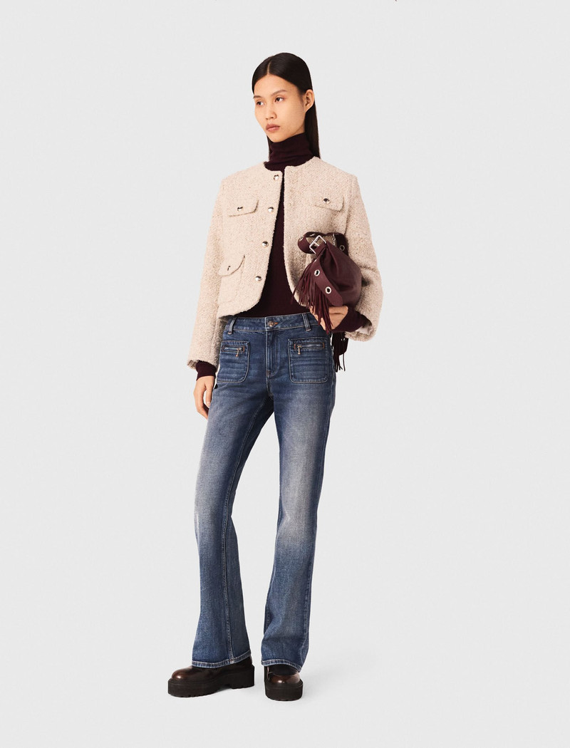 maje Short boucle tweed jacket outlook