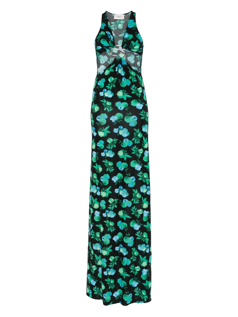 C-logo printed maxi dress 1