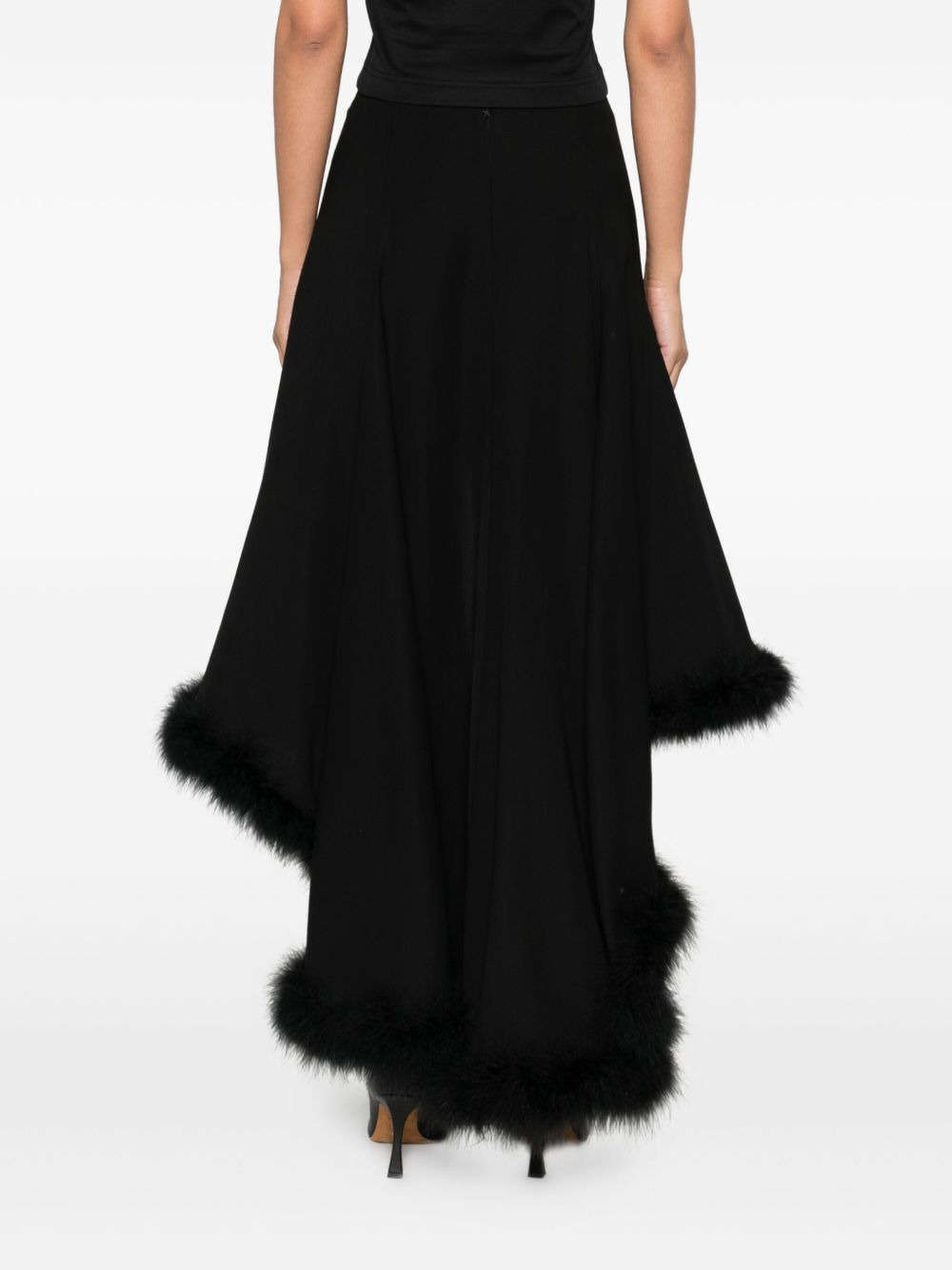 trimmed asymmetric skirt - 4