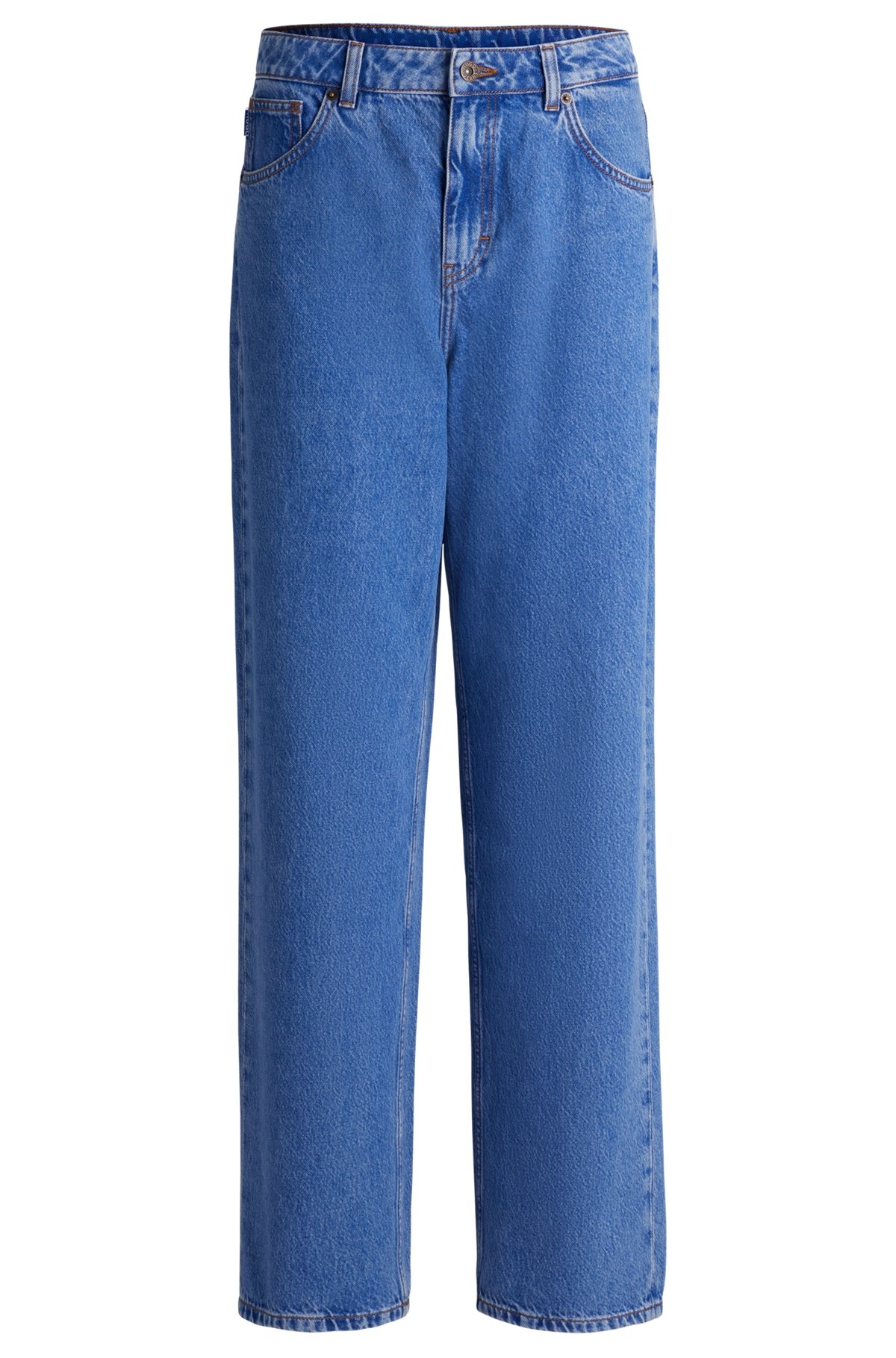 RELAXED-FIT JEANS IN BLUE STONEWASHED DENIM - 1