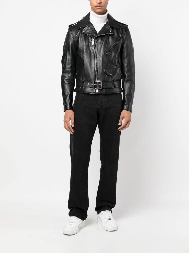 Schott leather biker jacket outlook