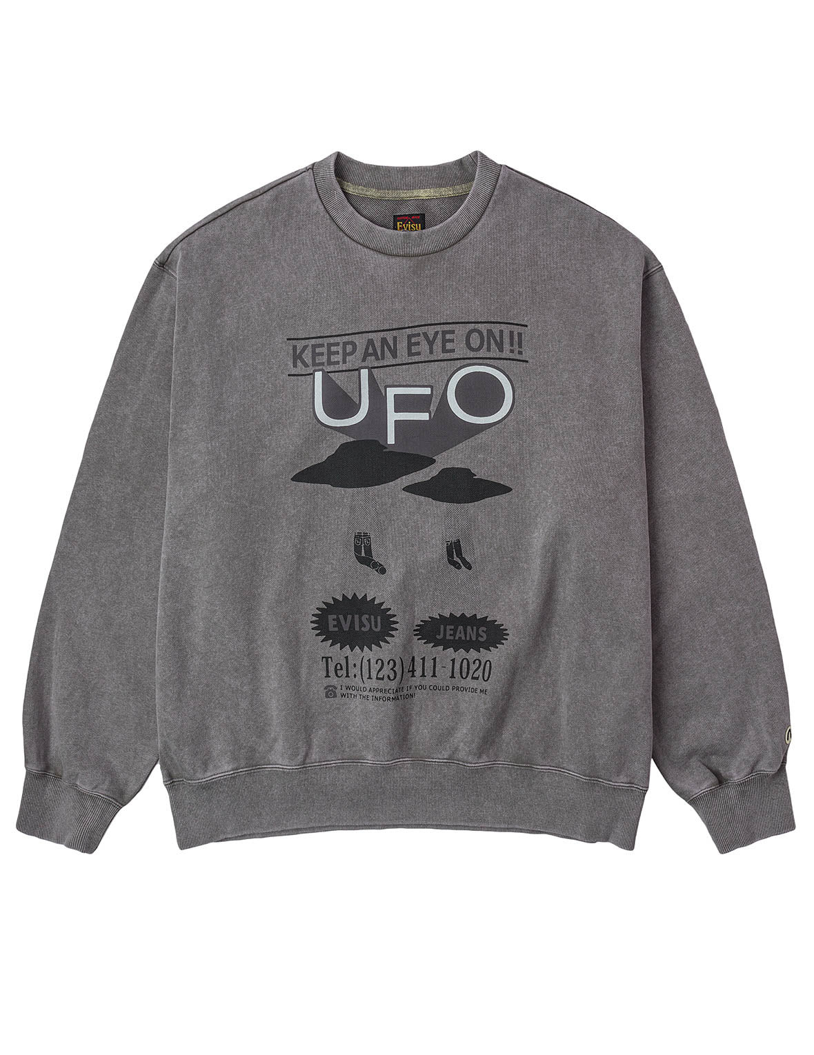 UFO Print and Seagull Appliqué Relax Fit Hoodie - 10