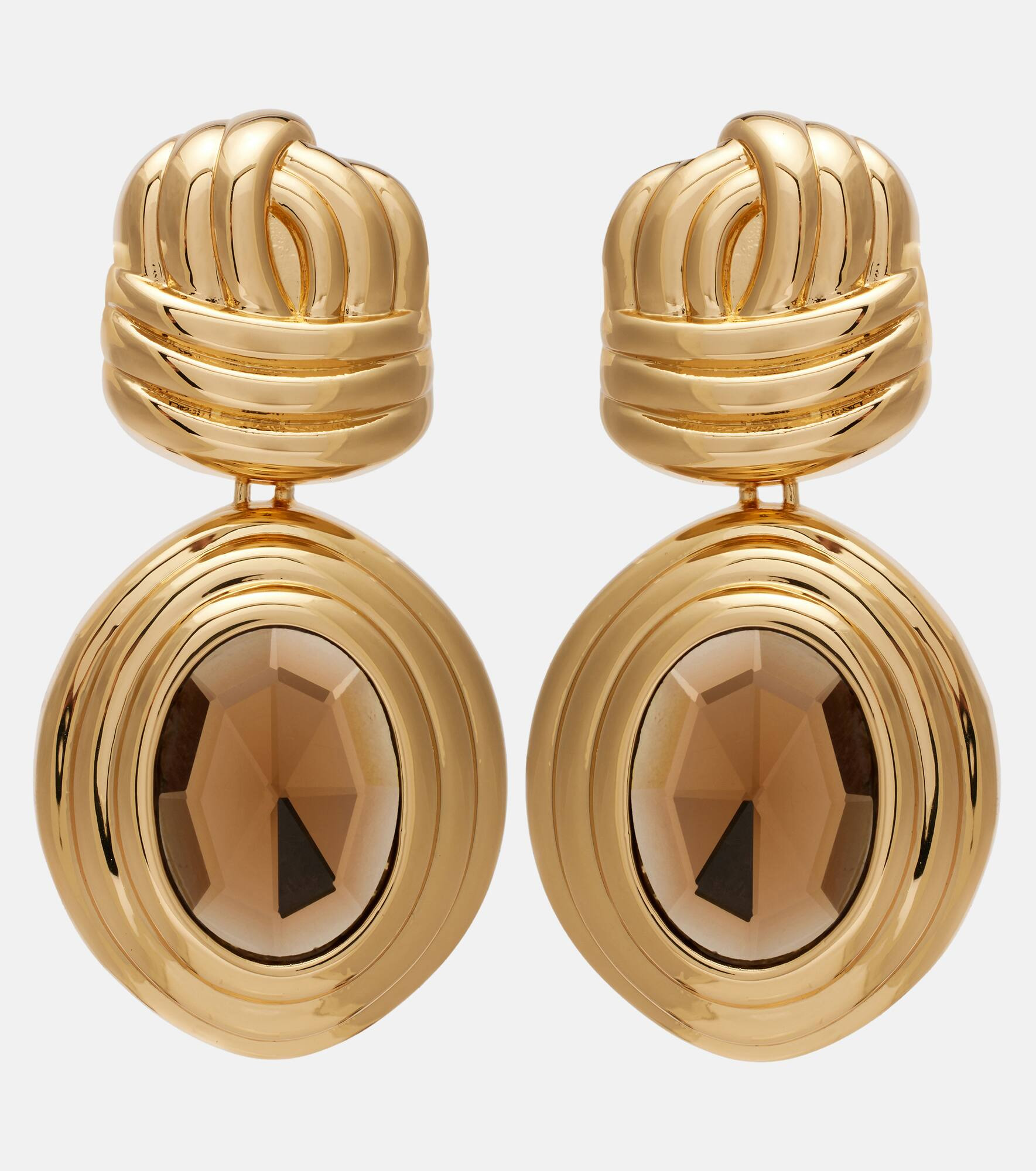 Crystal-embellished drop earrings - 1