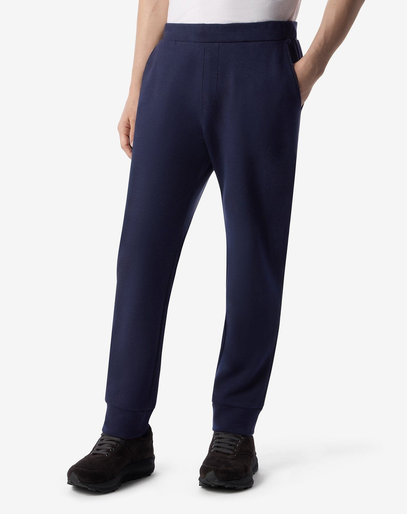 CORNELIANI Navy blue cotton joggers outlook