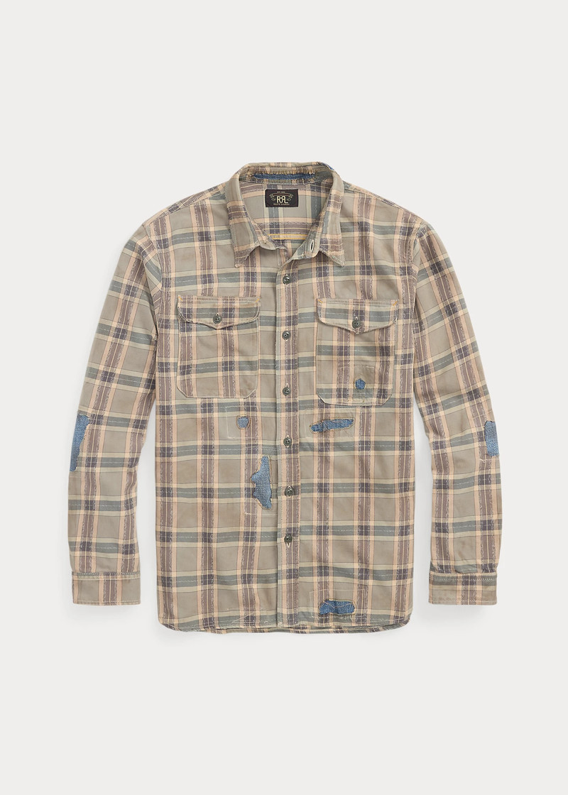 Repaired Plaid Twill Workshirt 1