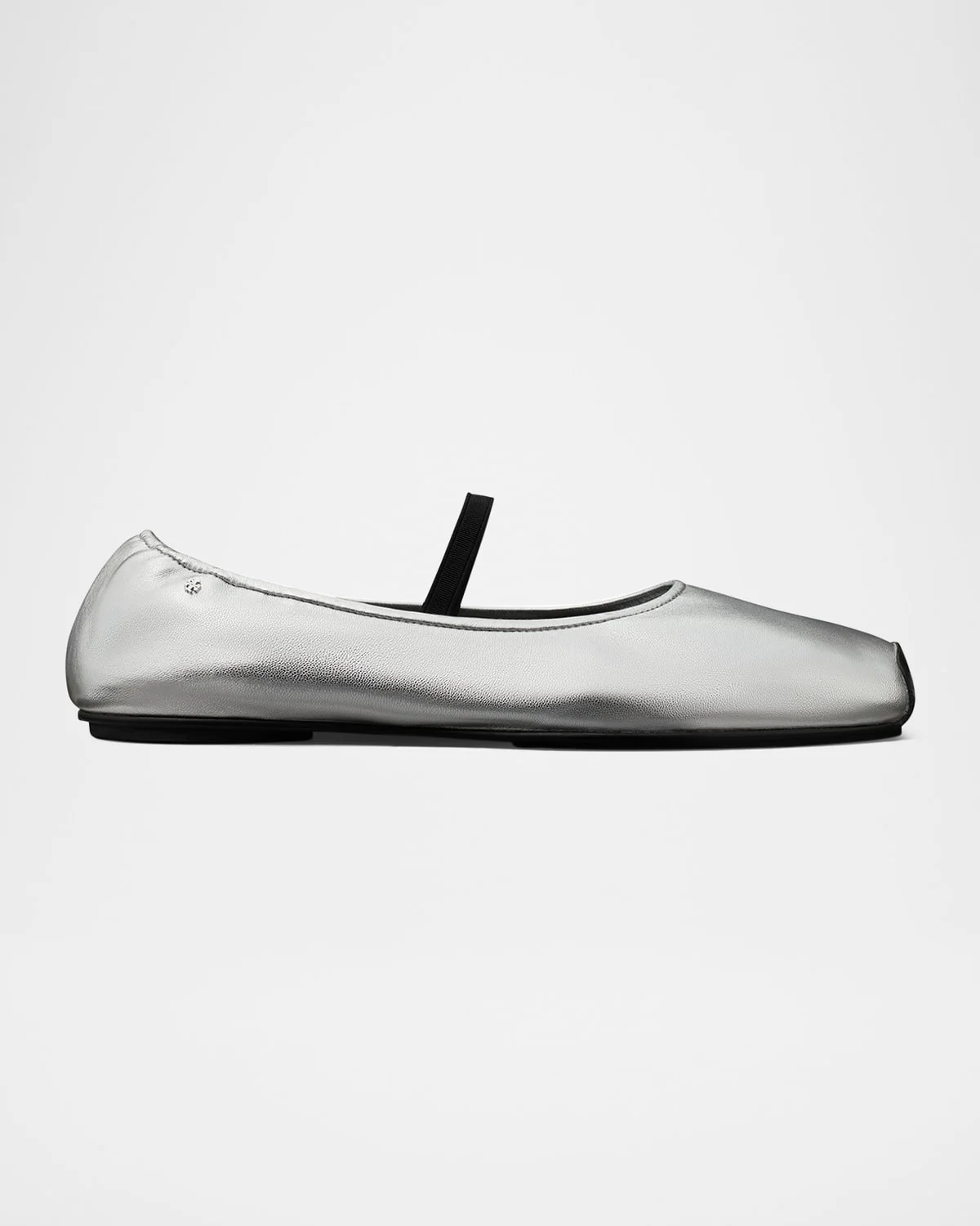 Runway Metallic Leather Ballerina Flats - 1