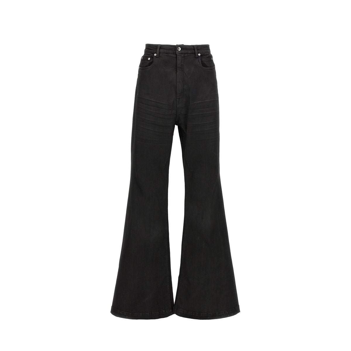 Rick Owens Bolan Bootcut Denim Pants, Wax, 100% Cotton in