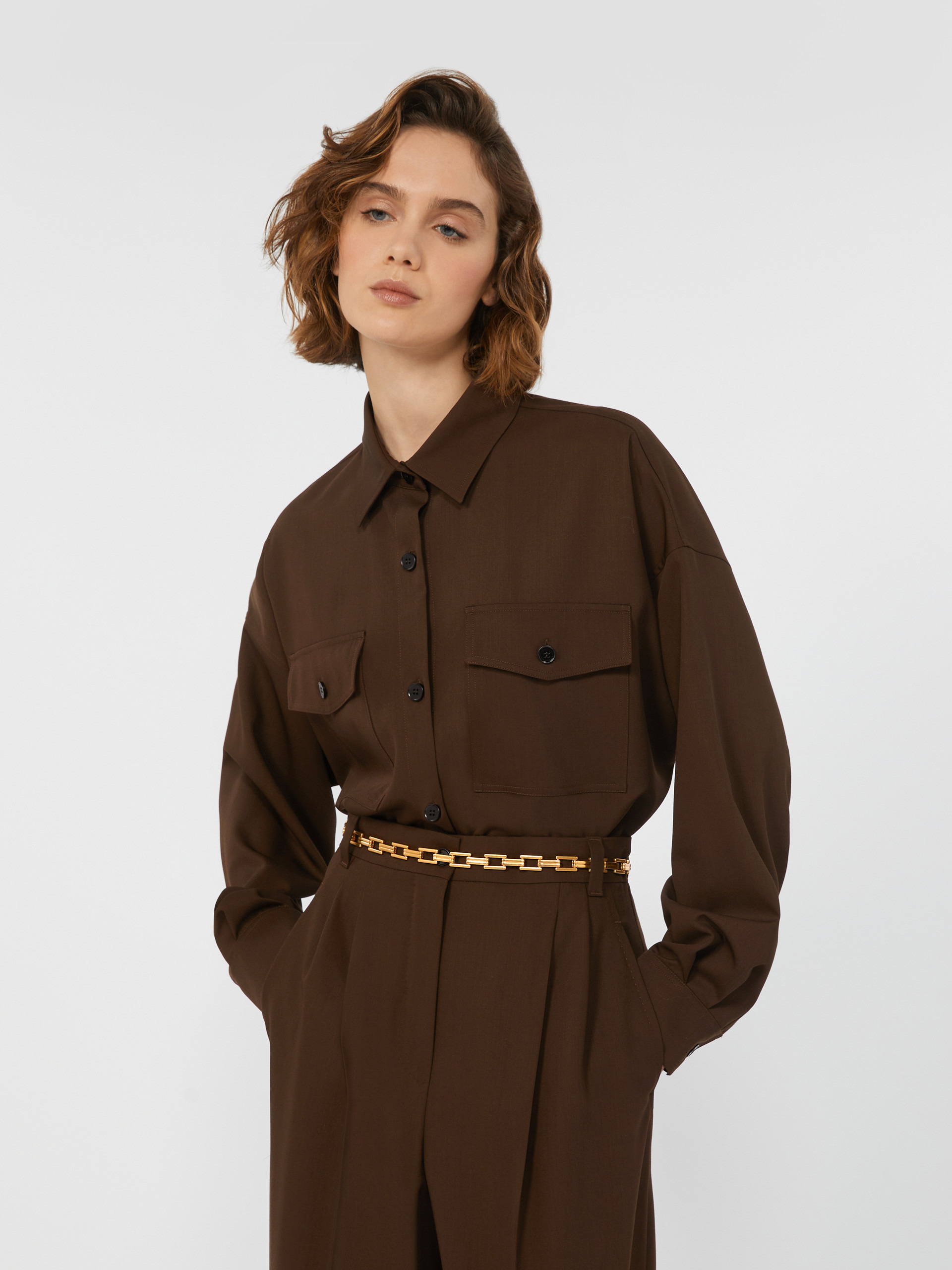 FIRMINA Wool twill shirt - 5