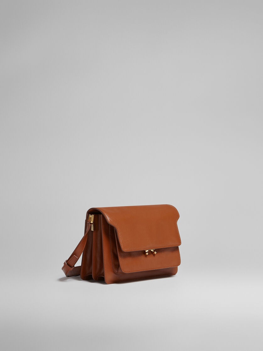 TRUNK SOFT MEDIUM BAG IN BROWN LEATHER - 6