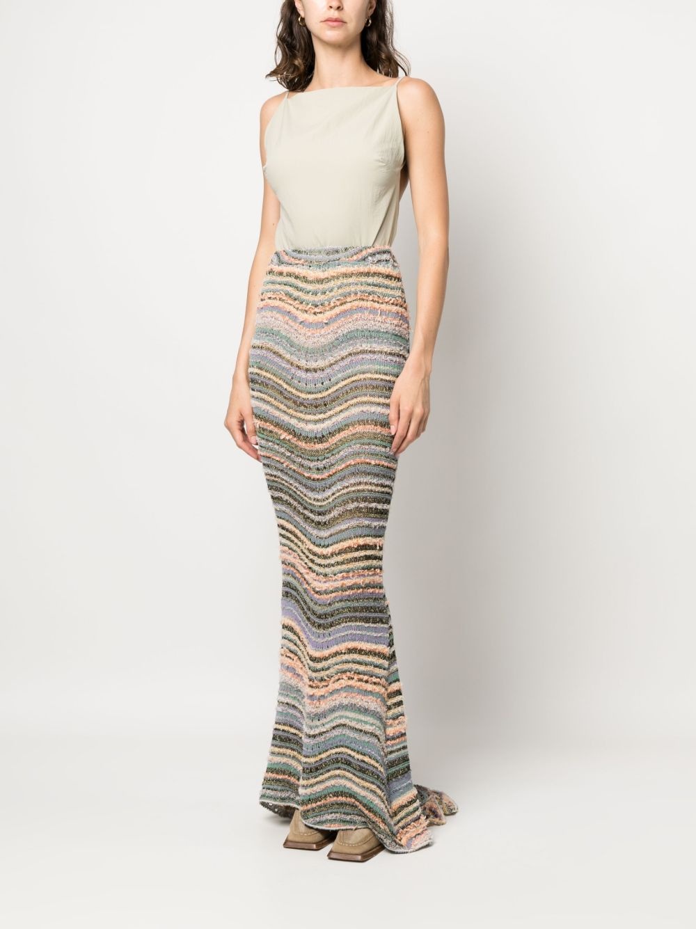 swirl-print maxi skirt - 2