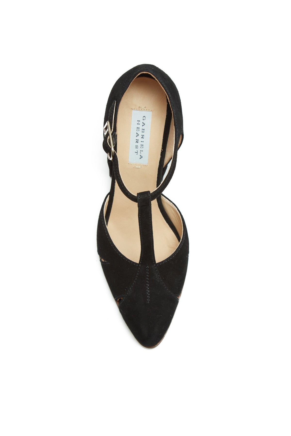 Hawes T-Strap Heel in Black Suede - 4