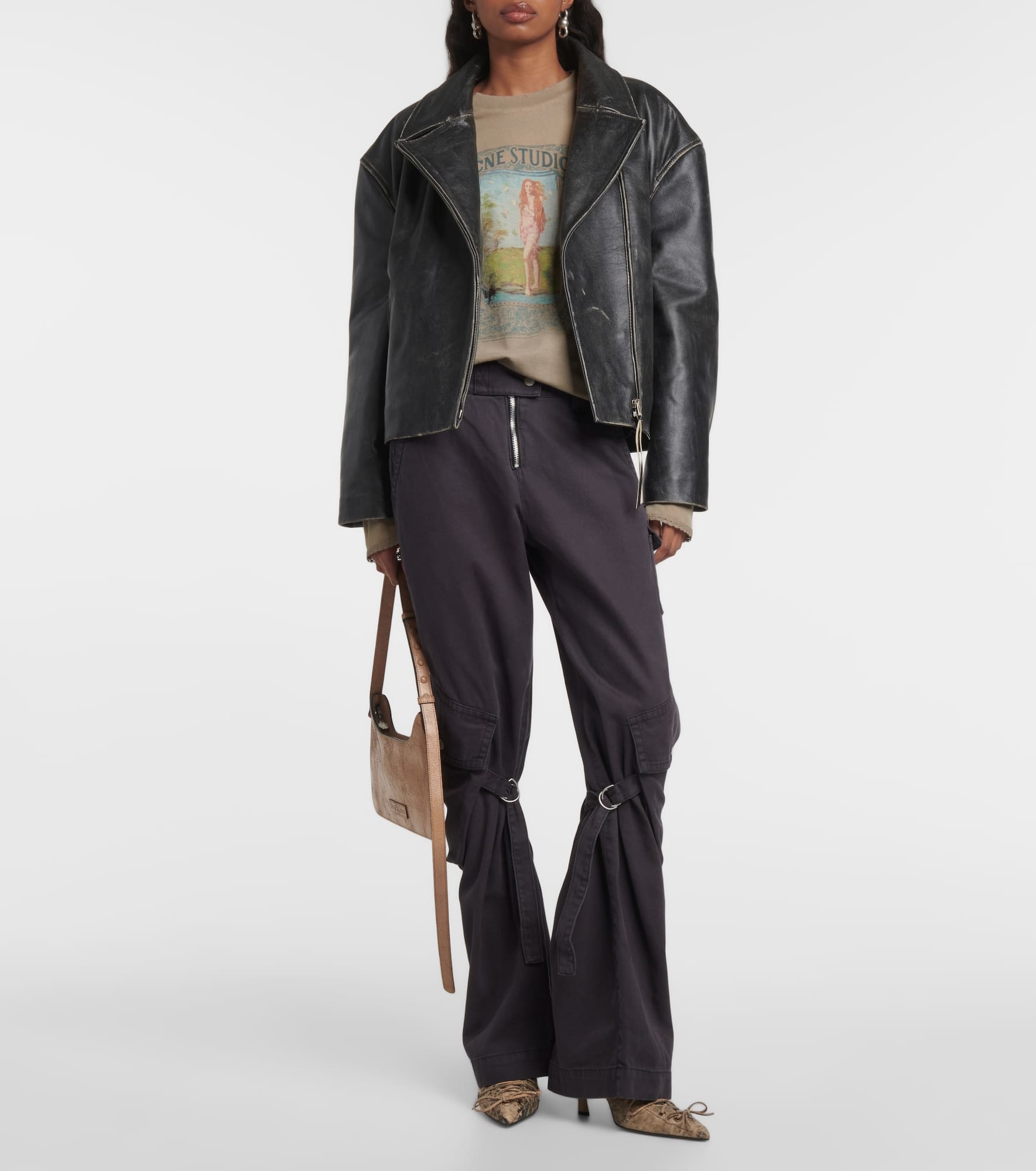 Mid-rise cotton canvas cargo pants - 2