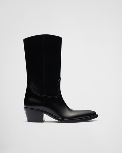 Prada Brushed leather camperos boots outlook