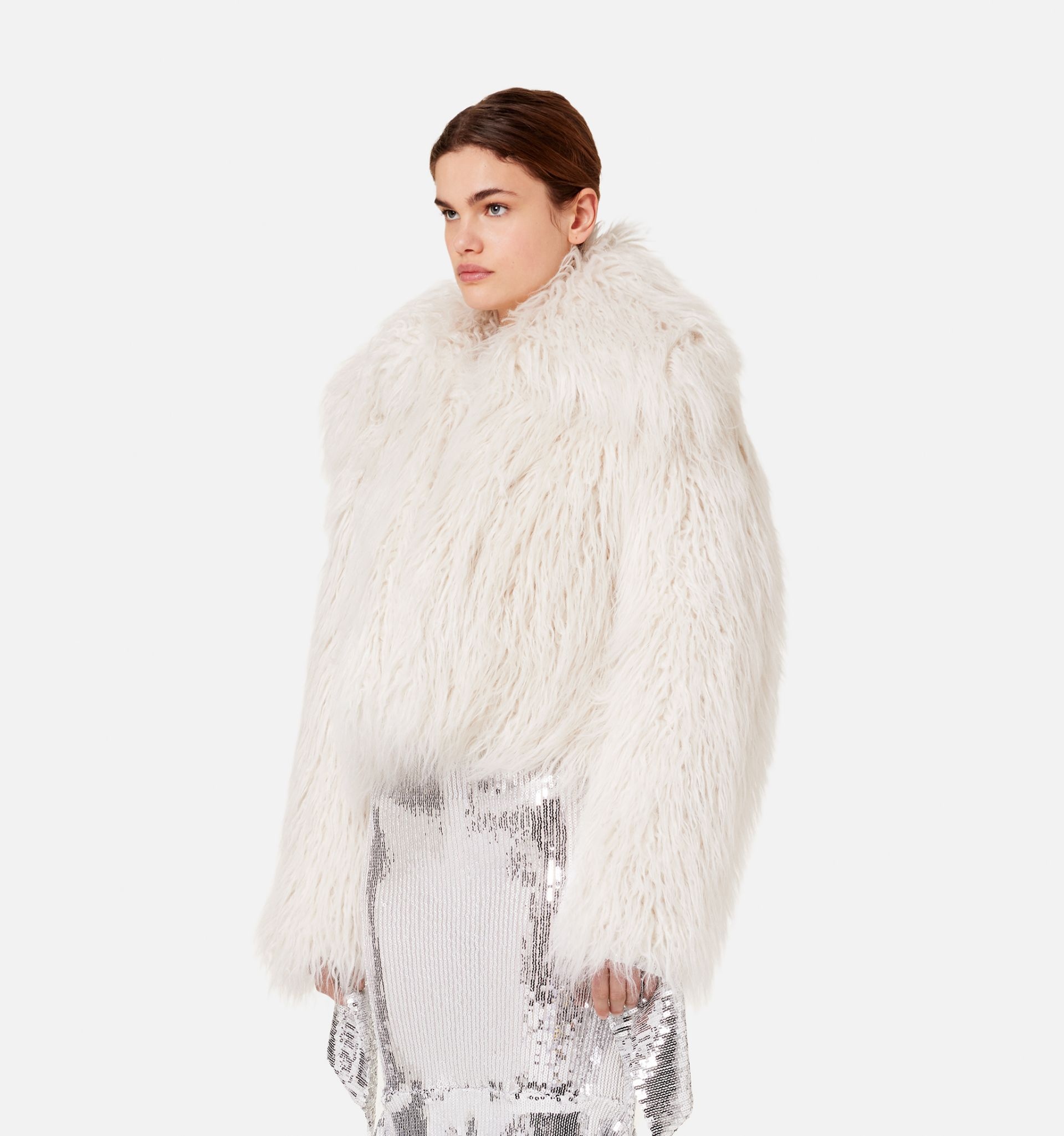 Short Coat in Synthetic Fur - 4