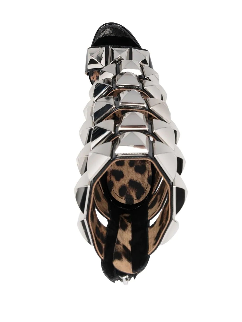 studded leopard-print sandals - 4