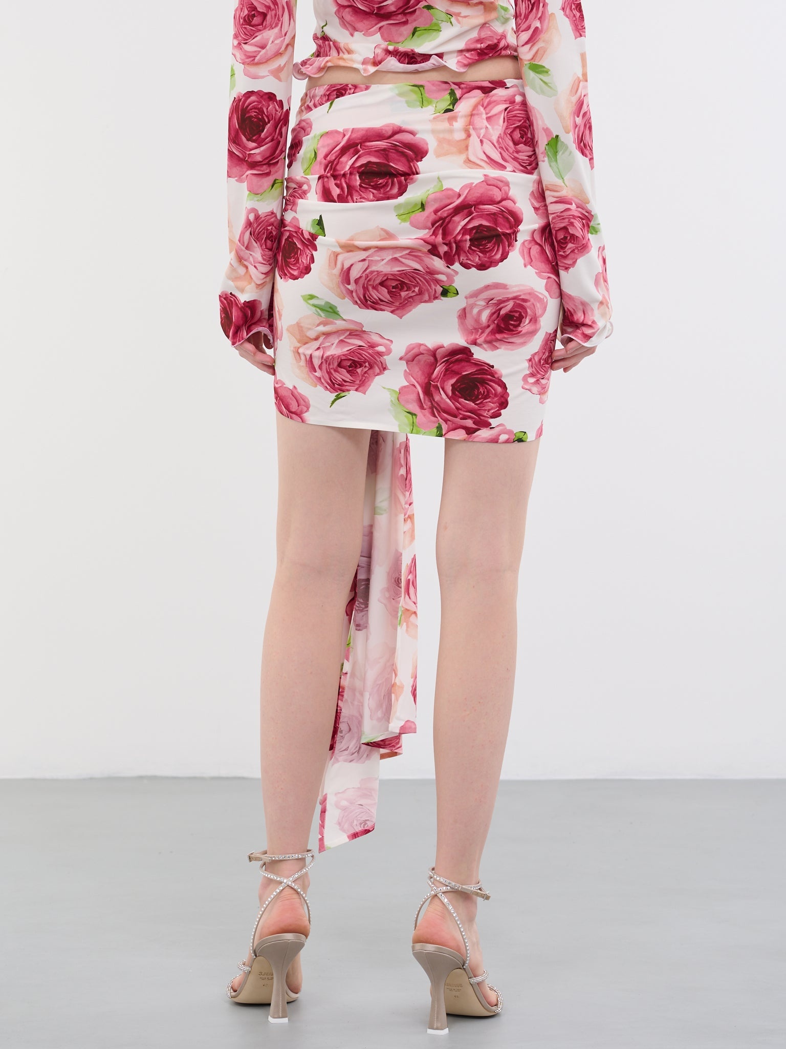 3D Rose Mini Skirt - 3