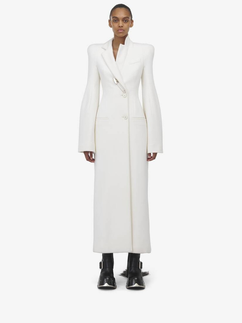 Alexander McQueen Moulded Shoulder Double-breasted Coat outlook